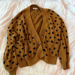 madewell spotted cardigan